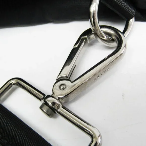 PRADA Black Leather Shoulder Bag
